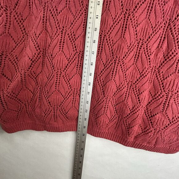 NWT Pink VNeck Sweater Granny Cottage Cozy Core Peace Love World Women’s Sz L - Picture 11 of 12